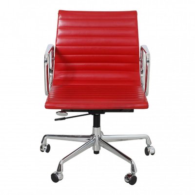 Red Leather EA -117 Office Chair by Charles Eames for Vitra for sale at  Pamono