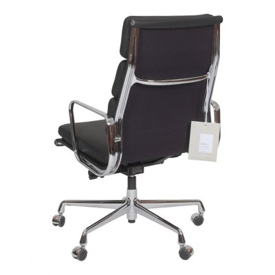 Black Leather EA 219 Office Chair by Charles Eames for Vitra 1960s for sale at Pamono