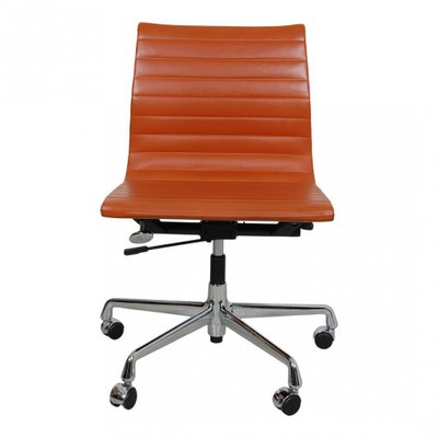 Cognac Leather Ea 115 Office Chair by Charles Eames for Vitra 2000s