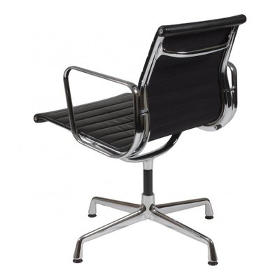 Refrein leugenaar Ansichtkaart Black Leather Ea-108 Chair by Charles Eames for Vitra for sale at Pamono