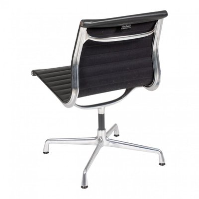 Black Leather EA 105 Chair by Charles Eames for Vitra