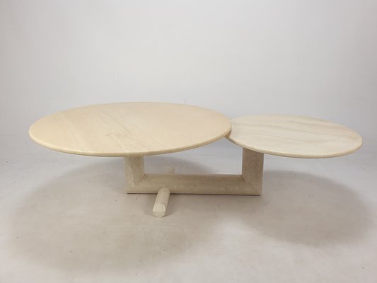Italian Travertine Coffee Table 1980s for sale at Pamono