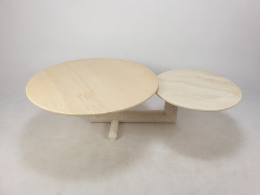 Italian Travertine Table イタリア ビンテージ テーブル Italian Travertine Coffee Table, 1980s for sale at Pamono