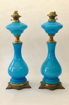 Opaline Glass Oil Lamp Opaline Glass Oil Lamp