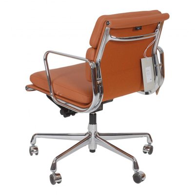 Ea 217 Office Chair in Cognac Leather by Charles Eames for Vitra