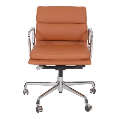 Ea-217 Office Chair in Cognac Leather by Charles Eames for Vitra for at Pamono