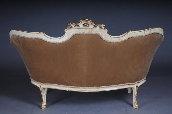 Rococo Louis XV Style Damask Upholstered Sofa – Showplace