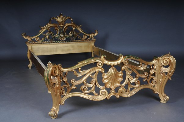 Antique gold sale bed frame