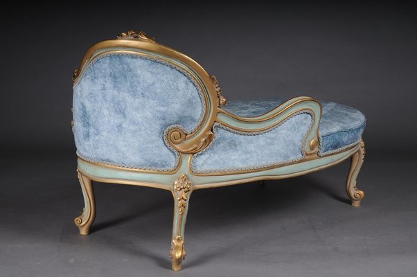 Antique Louis XV style chaise lounge.