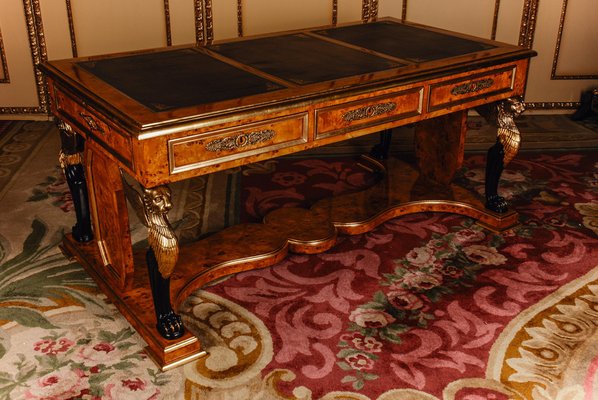 Empire Style Maple Root Writing Desk in Style of J. Desmalter