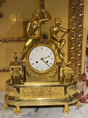 Horloge De Table à Pendule Style Européen - Décoration Salon, Cheminée, Bureau, Silencieuse, Dorée