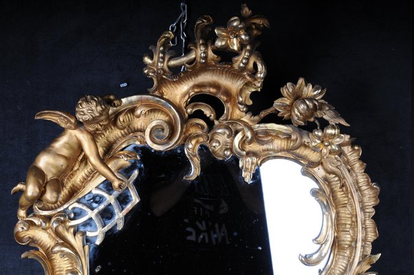 19th Century Napoleon III Rococo Mirror, 1880s for sale at Pamono