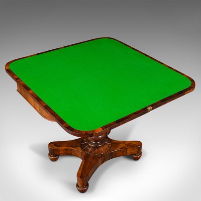 Antique William IV English Fold-Over Card Table, 1835 for sale at