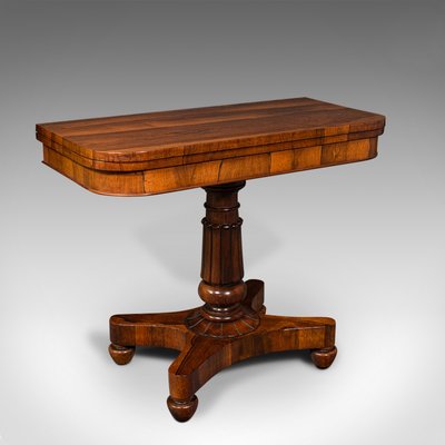 Antique William IV English Fold-Over Card Table, 1835 for sale at