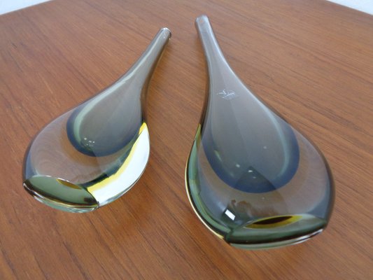 Italian Murano Formia Glass Vases from Fornace Mian, 1970s, Set of