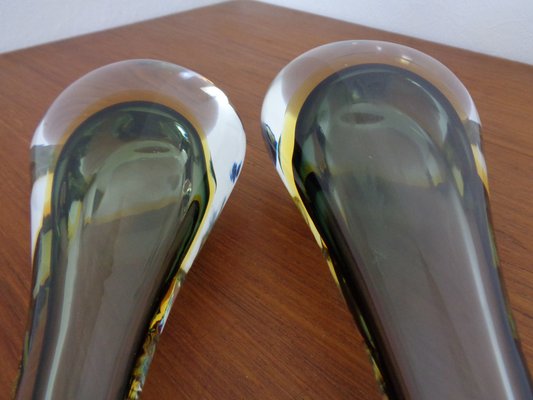 Italian Murano Formia Glass Vases from Fornace Mian, 1970s, Set of