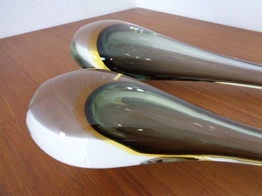 Italian Murano Formia Glass Vases from Fornace Mian, 1970s, Set of