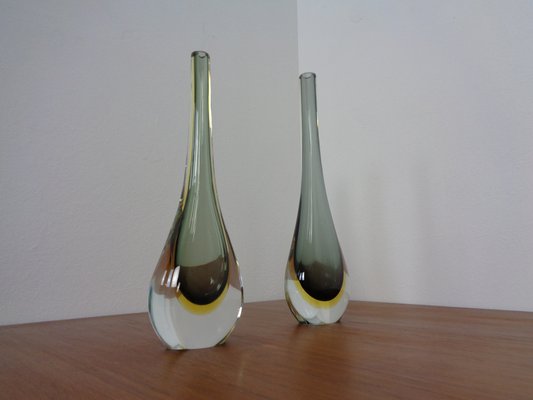 Italian Murano Formia Glass Vases from Fornace Mian, 1970s