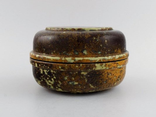 Glazed Ceramics Lidded Jar from Hans Hedberg, 1980s for sale at Pamono