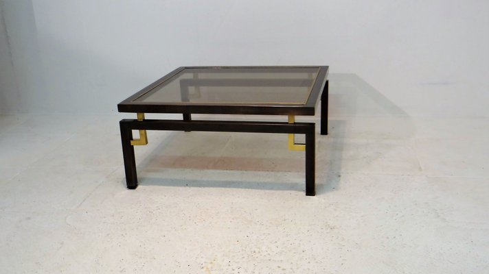 Vintage Brushed Bronze Copper Coffee Table From Belgochrom For Brushed Bronze Copper Coffee Table