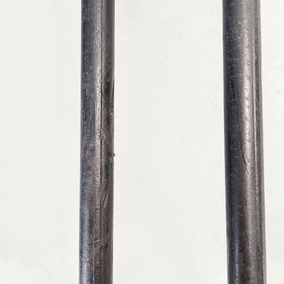 Appendiabiti moderno in metallo tubolare nero, Italia, anni '90 in