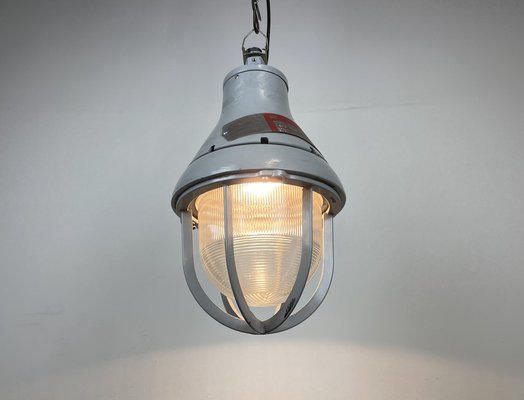 Grey Industrial Explosion Proof Light from Crouse-Hinds, 1970s for