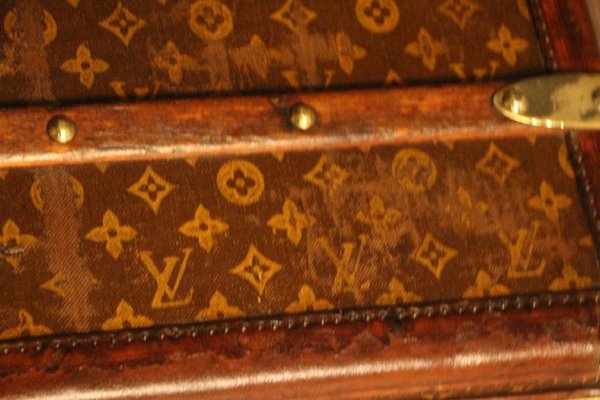 Cabin trunk monogrammed with Louis Vuitton stencil