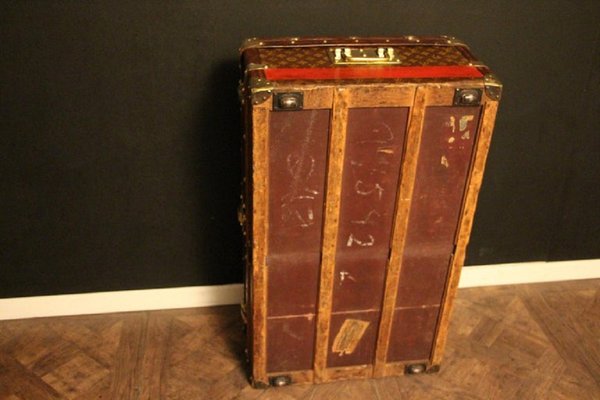 Antique Solid Leather Osilite Trunk Suitcase by H.J. Cave 19th C