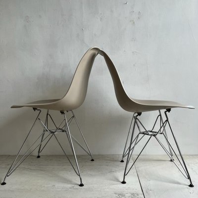 Light Taupe Eiffel DSR Chairs from Eames Set of 2