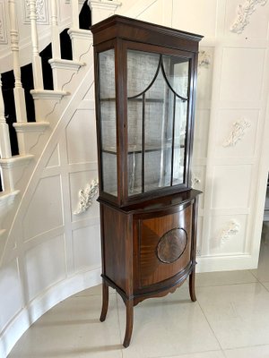 Edwardian mahogany display sales cabinet