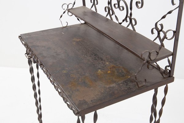 French Forged Wrought Iron Vanity, 1930s for sale at Pamono