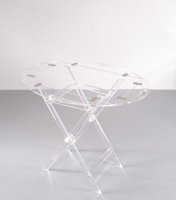 Acrylic Glass Tray Table France 1978 for sale at Pamono