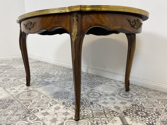 Louis XV Coffee Table in Wood with Intarsia and Bronze Details, France,  1930s for sale at Pamono