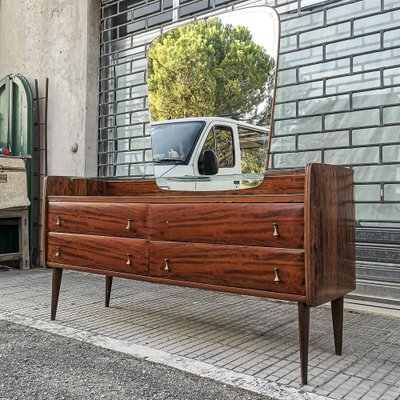 Mid-Century Dressing Table with Mirror, Italy, 1960s for sale at Pamono Mid-Century Dressing Table with Mirror, Italy, 1960s for sale at Pamono