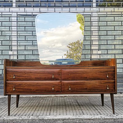 Mid-Century Dressing Table with Mirror, Italy, 1960s for sale at Pamono