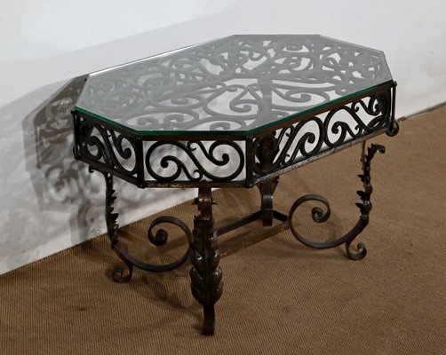 Wrought Iron Coffee Table, 1930s for sale at Pamono