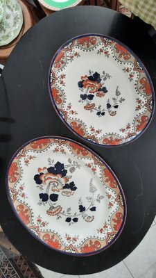 Burslem Serving Plates from Doulton Alma, 1890s, Set of 3