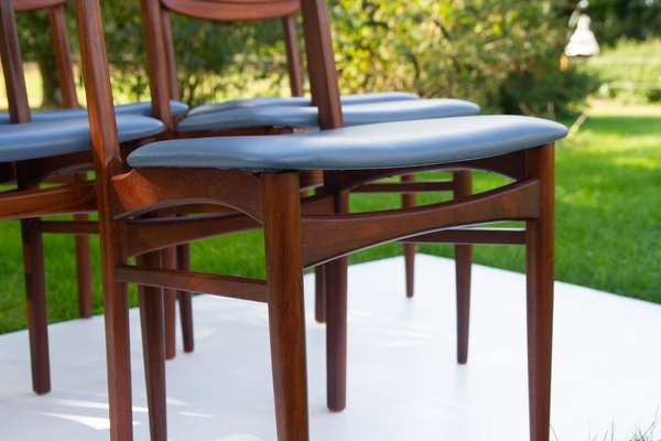 Vintage Danish Teak Dining Chairs 1960s Set of 6 for sale at Pamono