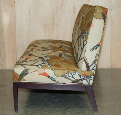 Norris Three Seater Sofa in Mulberry Flying Ducks Fabric from