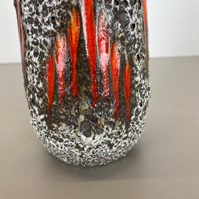 Zig Zag Lora Fat Lava Vase from Scheurich, Germany, 1970s for sale