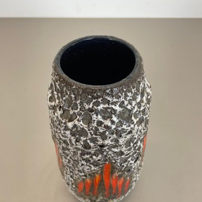 Zig Zag Lora Fat Lava Vase from Scheurich, Germany, 1970s for sale