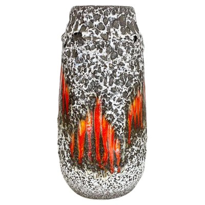 Zig Zag Lora Fat Lava Vase from Scheurich, Germany, 1970s for sale