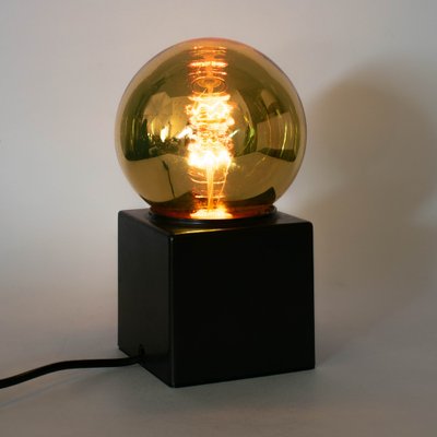 Vintage Gold Ball Table Lamp from Philips 1970s for sale at Pamono