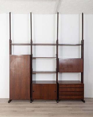Wooden Floor to Ceiling Bookcase 1950s for sale at Pamono