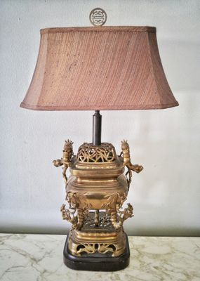 Brass Bamboo Dragon Lamp For Sale At Pamono