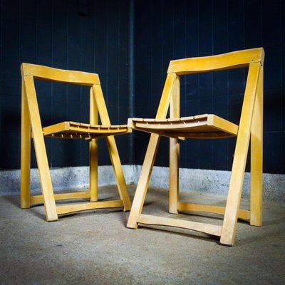 Beech Trieste Folding Chair by Aldo Jacober for Bazzani