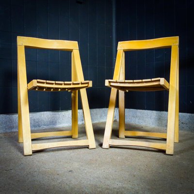 Beech Trieste Folding Chair by Aldo Jacober for Bazzani, Italy