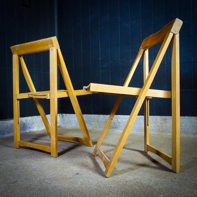 Beech Trieste Folding Chair by Aldo Jacober for Bazzani