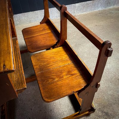 Wooden School Desk and Bench for Children 1920s for sale at Pamono