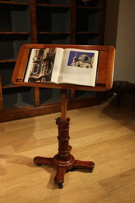 木製　古いブックスタンド　old book stand made of wood 19th C Antique French Fruit Wood Reading Stand or Book Stand